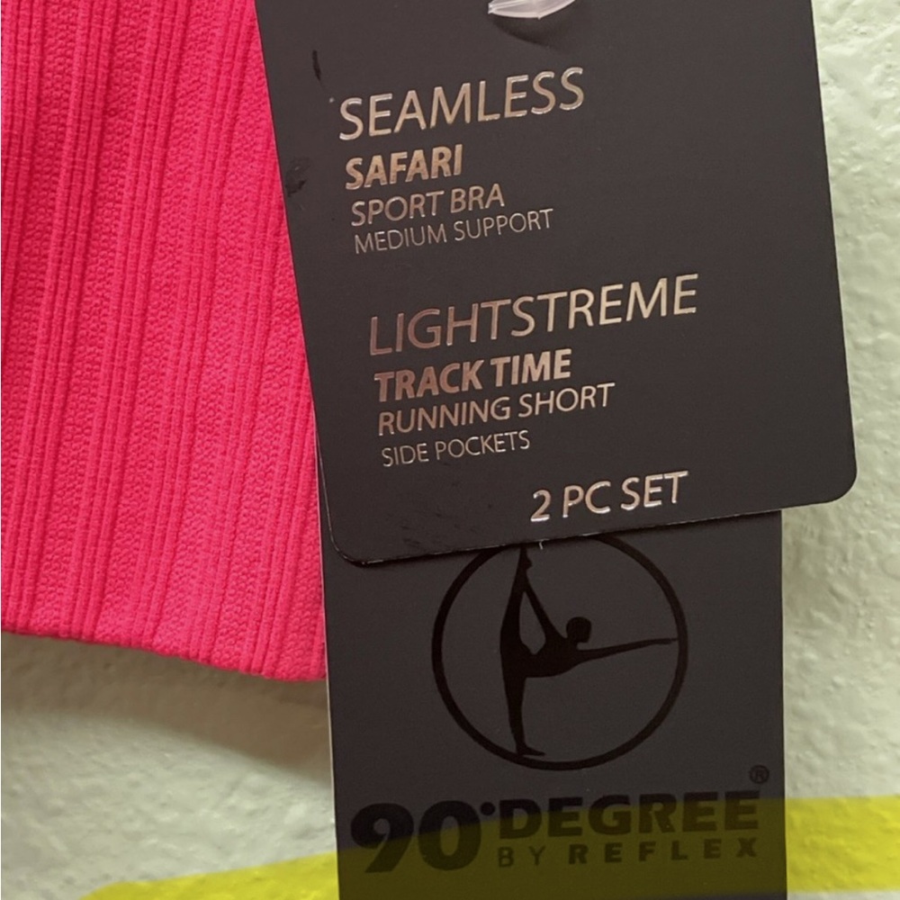 90 Degree By Reflex Pink Activewear Set - Picture 6 of 9